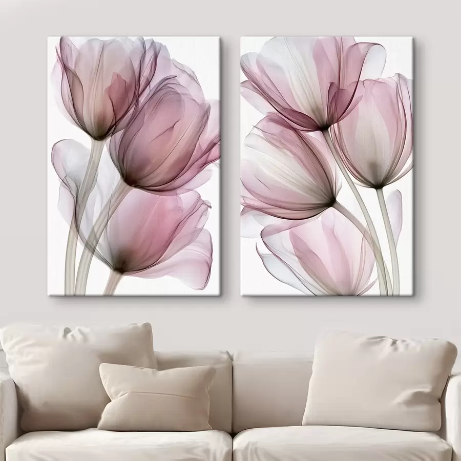 carta da parati eleganti tulipani semitrasparenti nr. m30623