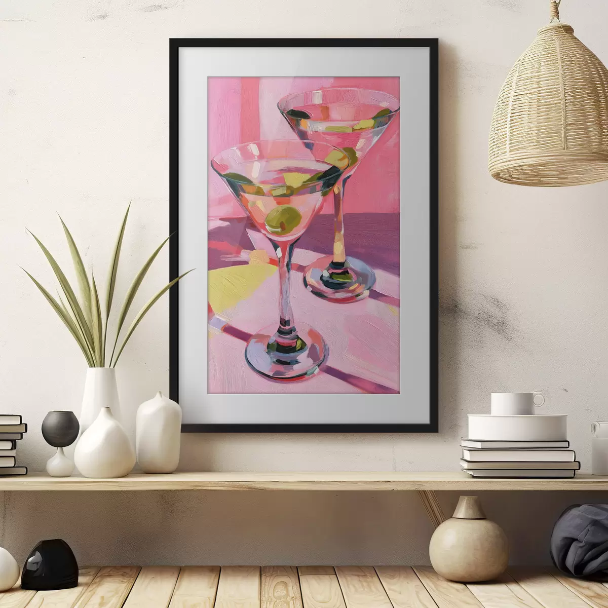 Poster Bicchieri con olive f49609