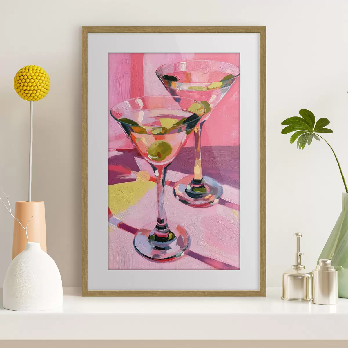 Poster Bicchieri con olive f49609