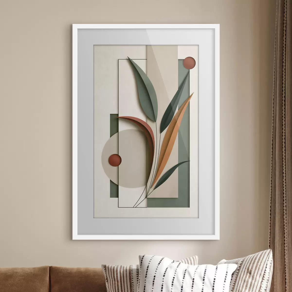 Poster Composizione botanica geometrica f49417