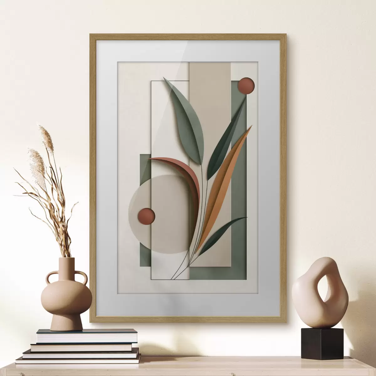Poster Composizione botanica geometrica f49417