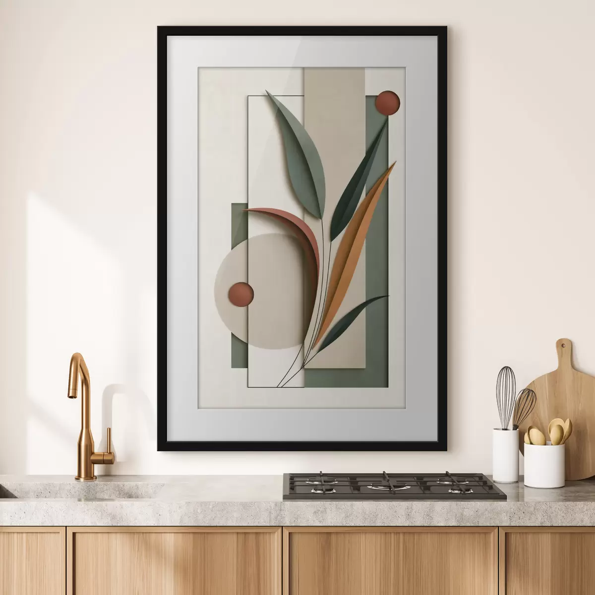Poster Composizione botanica geometrica f49417