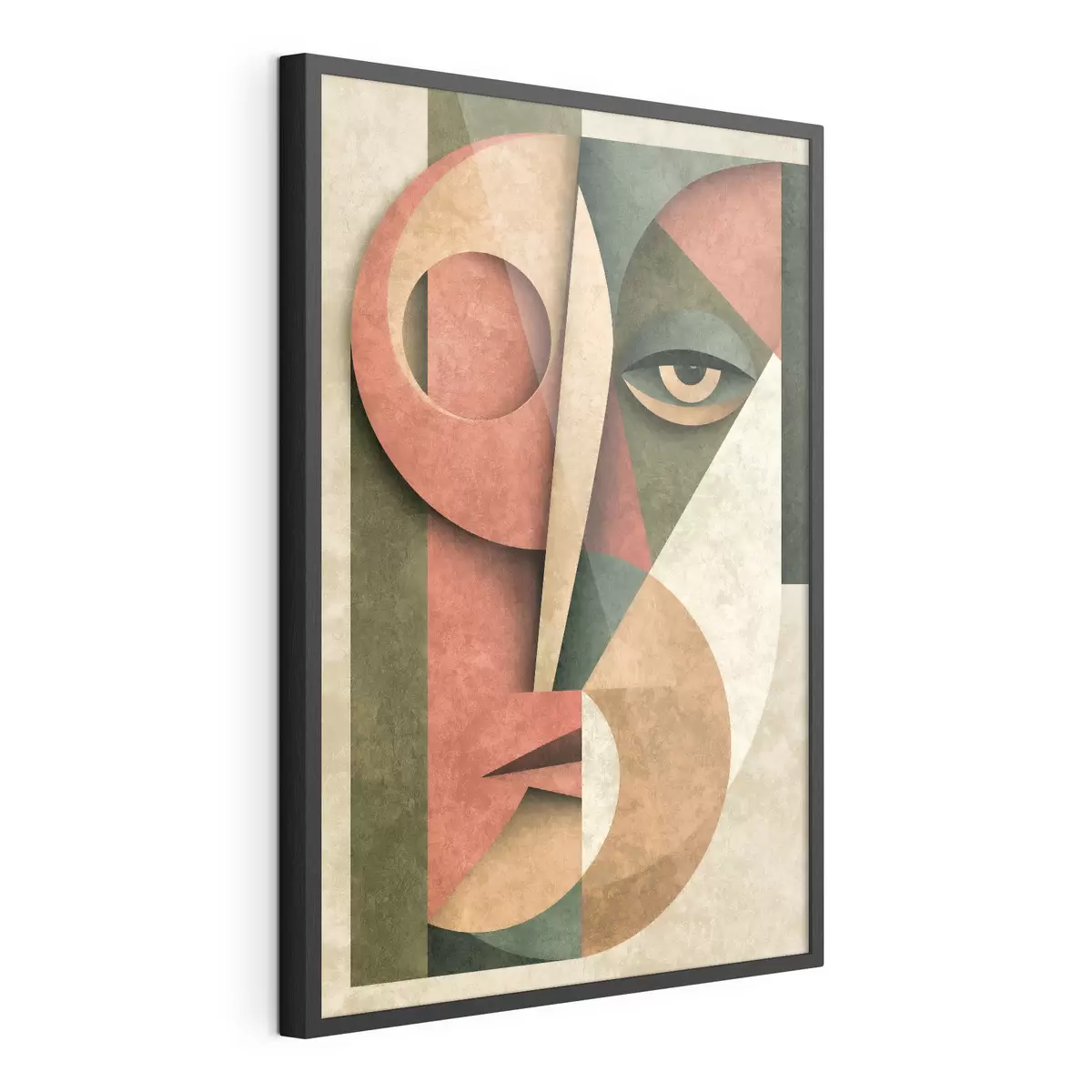 Poster Composizione cubista di un volto f49419