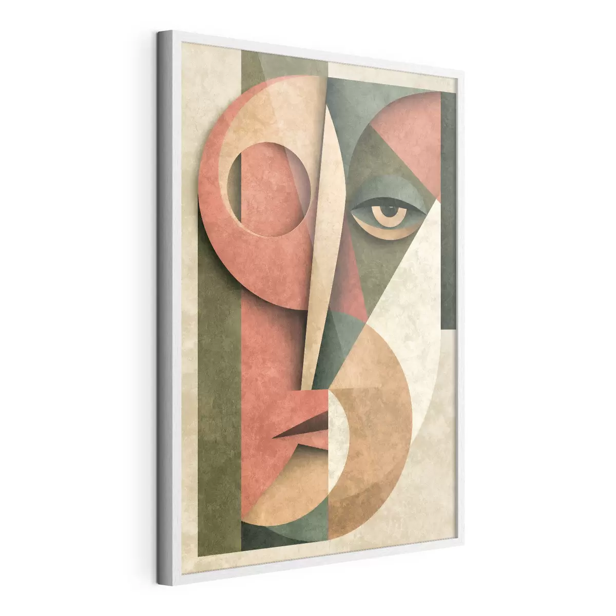 Poster Composizione cubista di un volto f49419