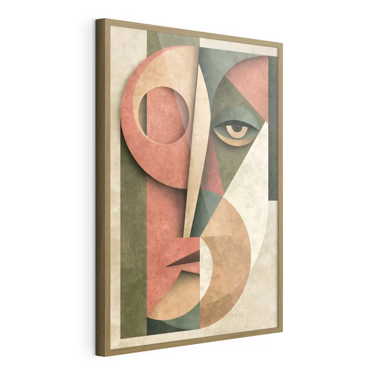 Poster Composizione cubista di un volto f49419