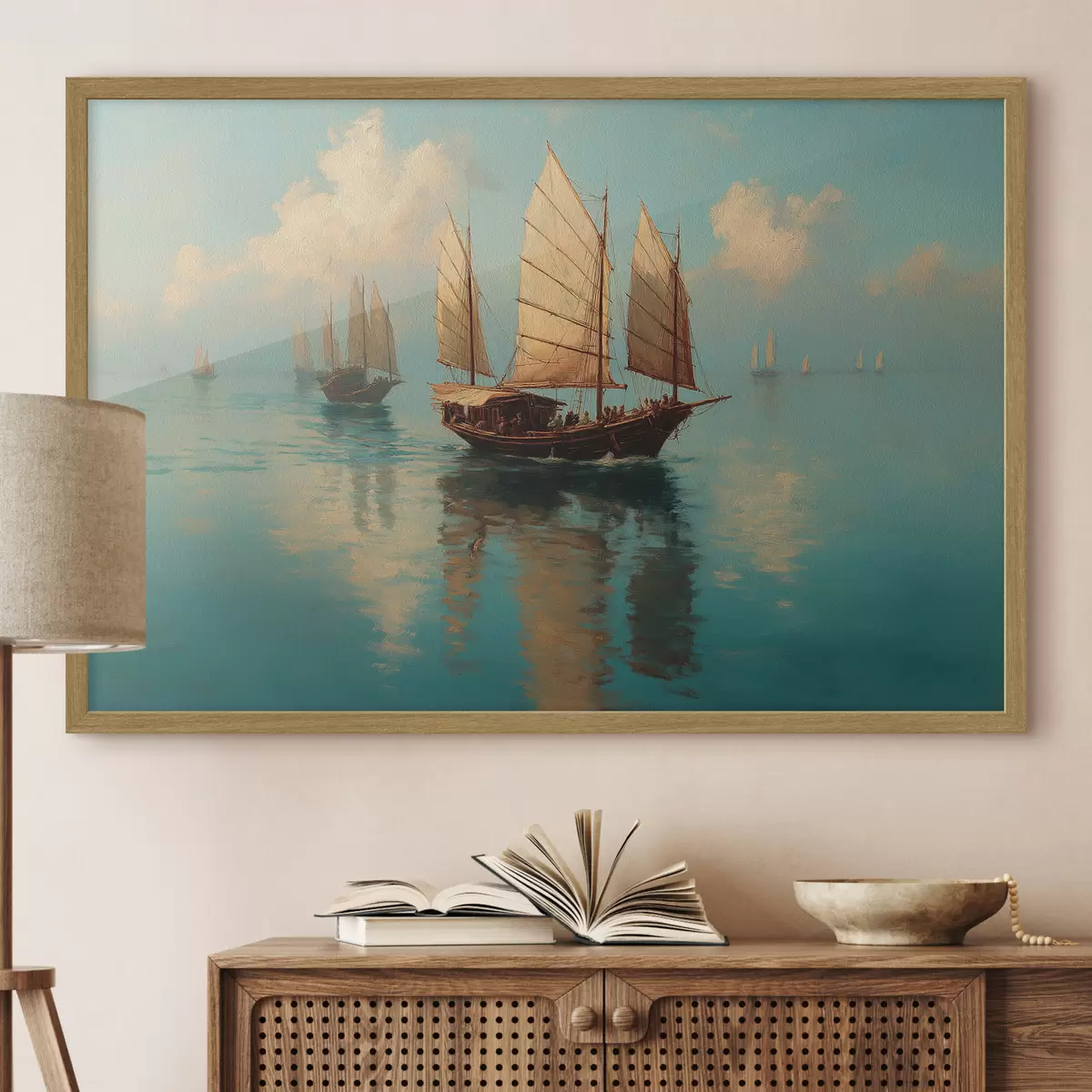 Poster Uscita in barca a vela mattutina f49654