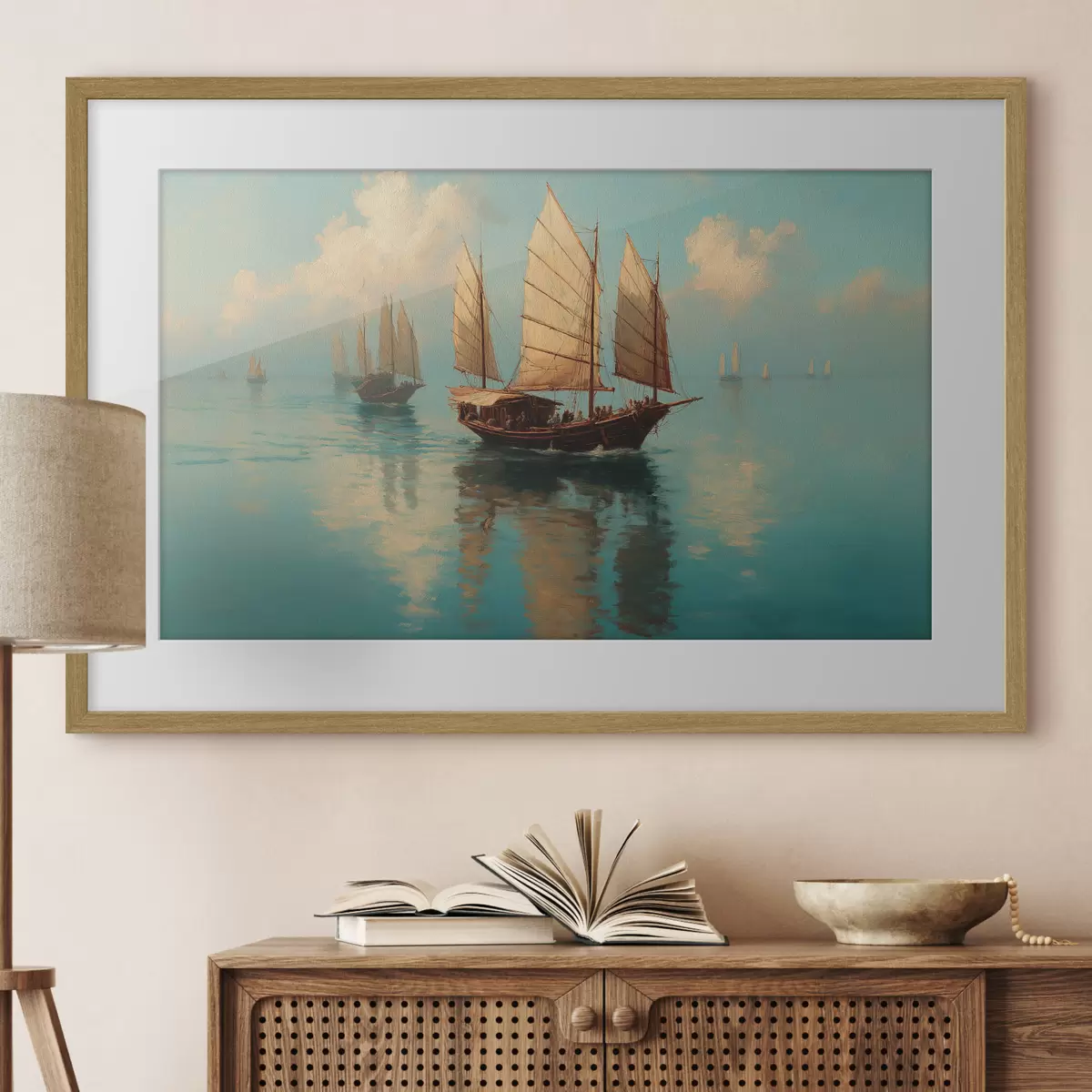 Poster Uscita in barca a vela mattutina f49654