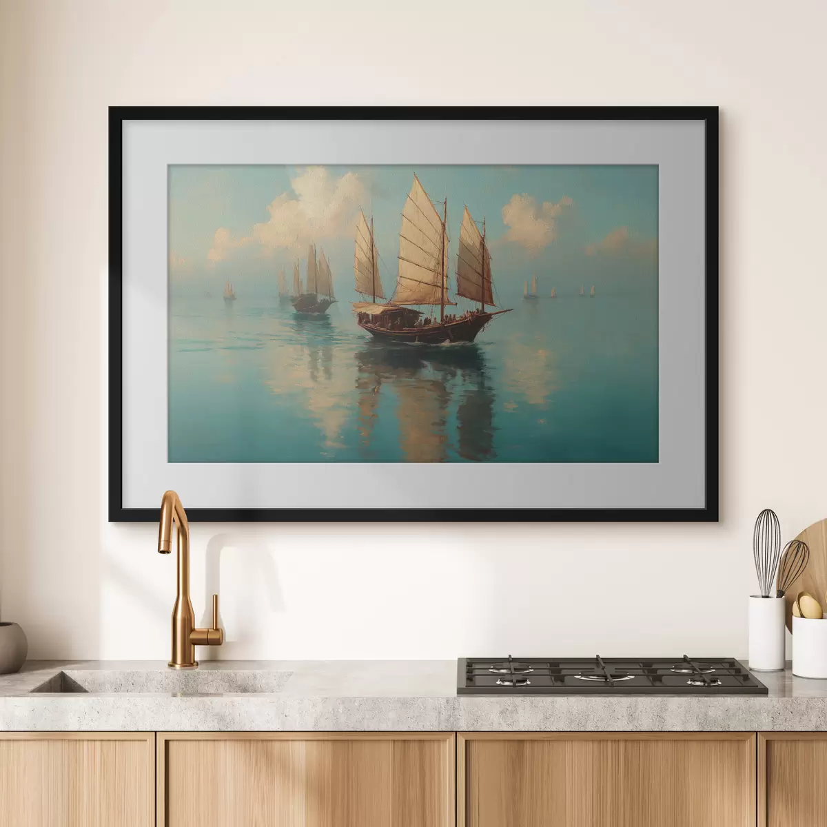 Poster Uscita in barca a vela mattutina f49654
