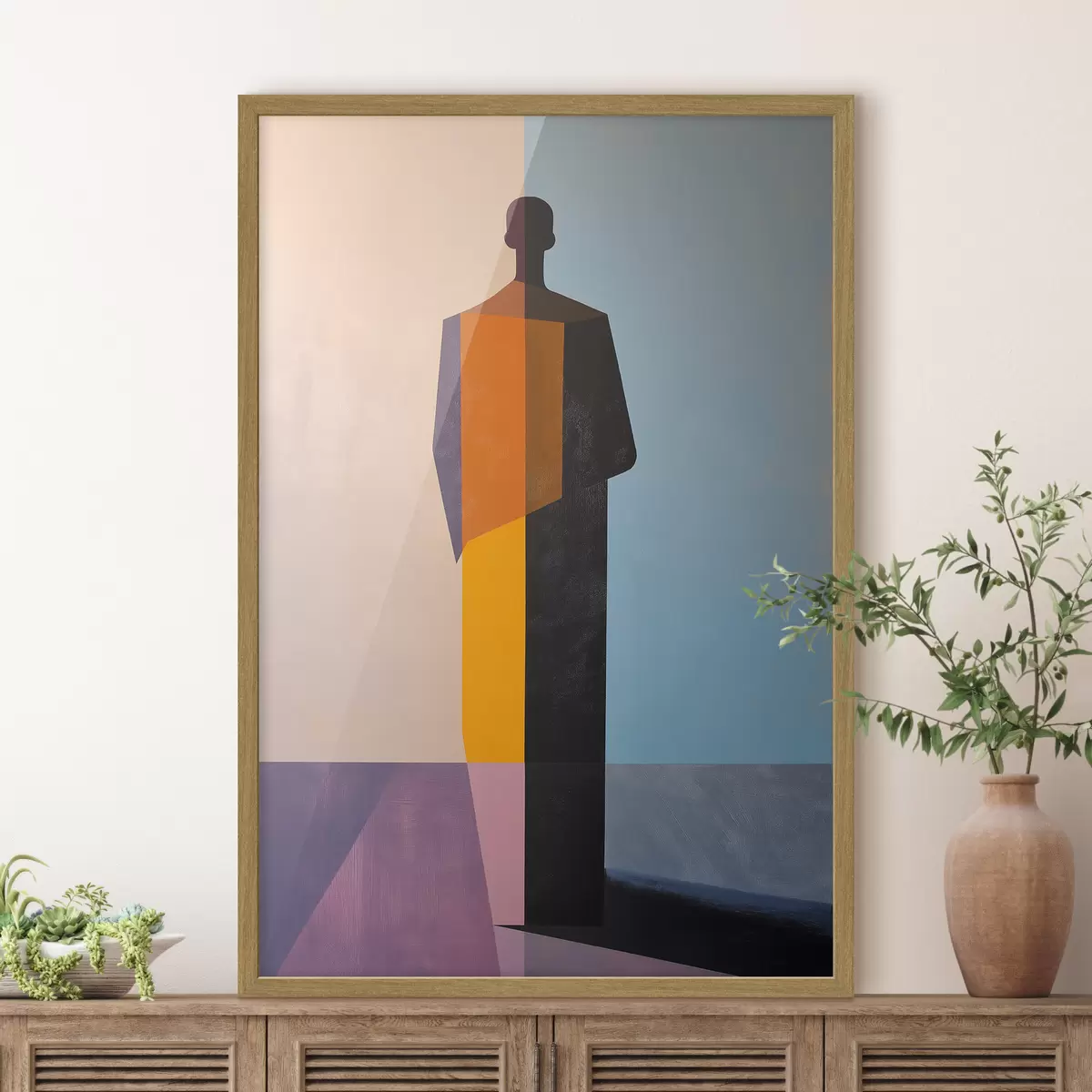 Poster L'uomo dalle linee colorate f49668