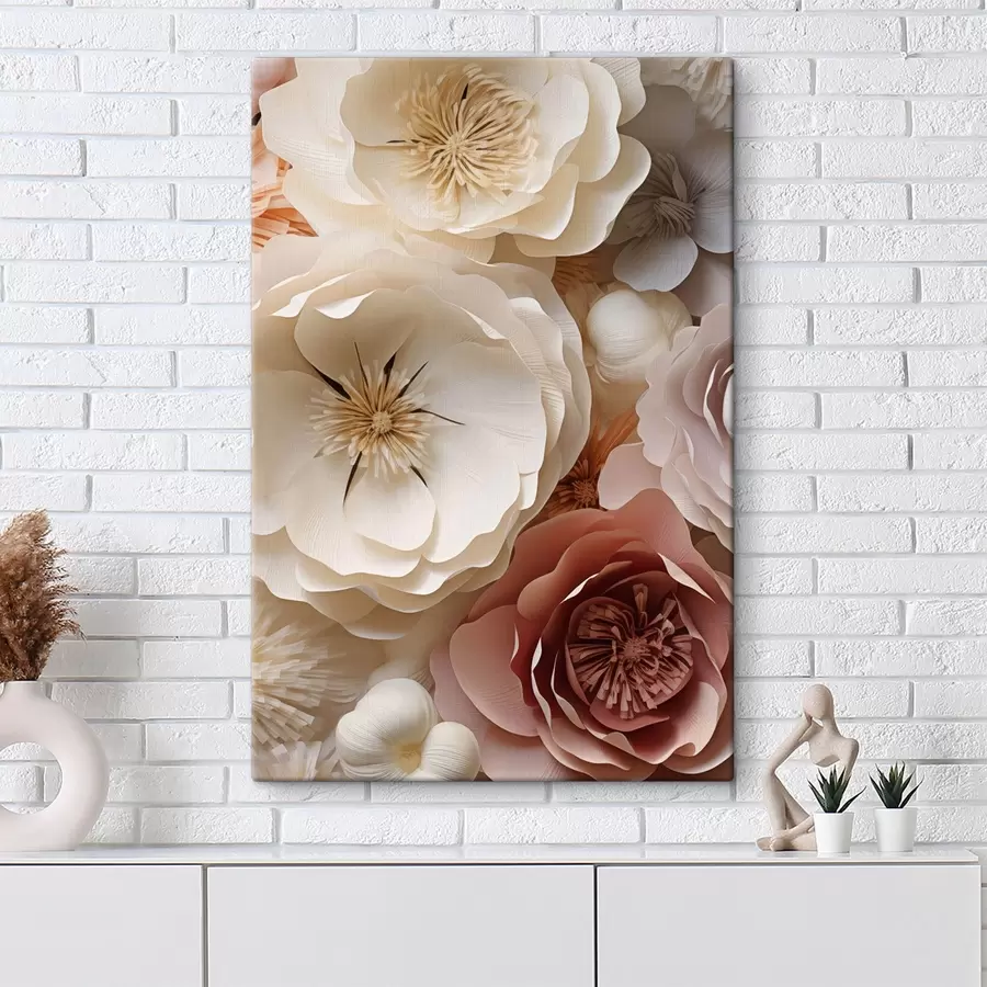 carta da parati Rose beige in stile contemporaneo nr. s49374