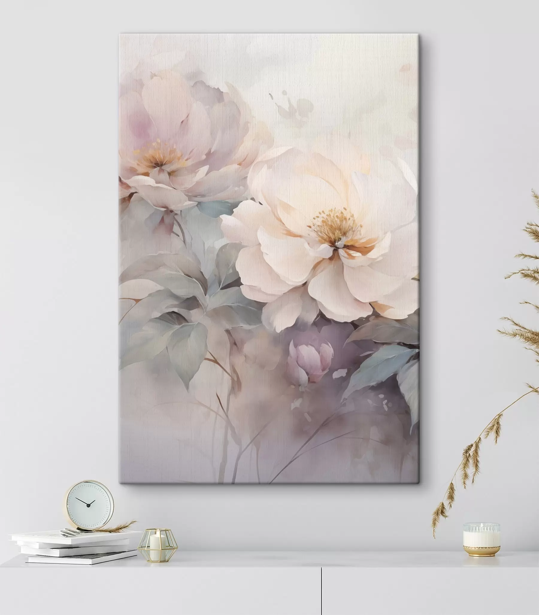 carta da parati Delicate peonie dai colori pastello nr. s49375