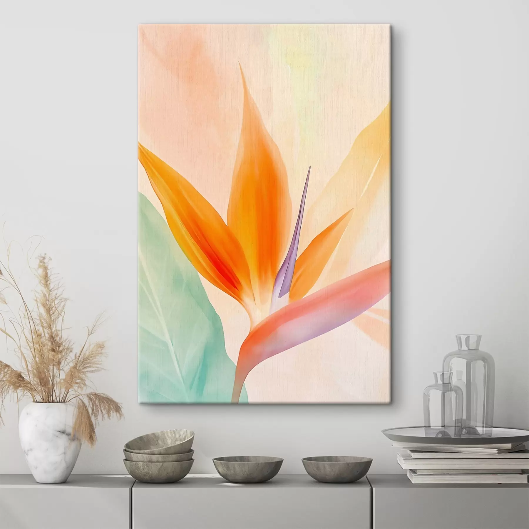 carta da parati Fiore di strelitzia tropicale nr. s49379
