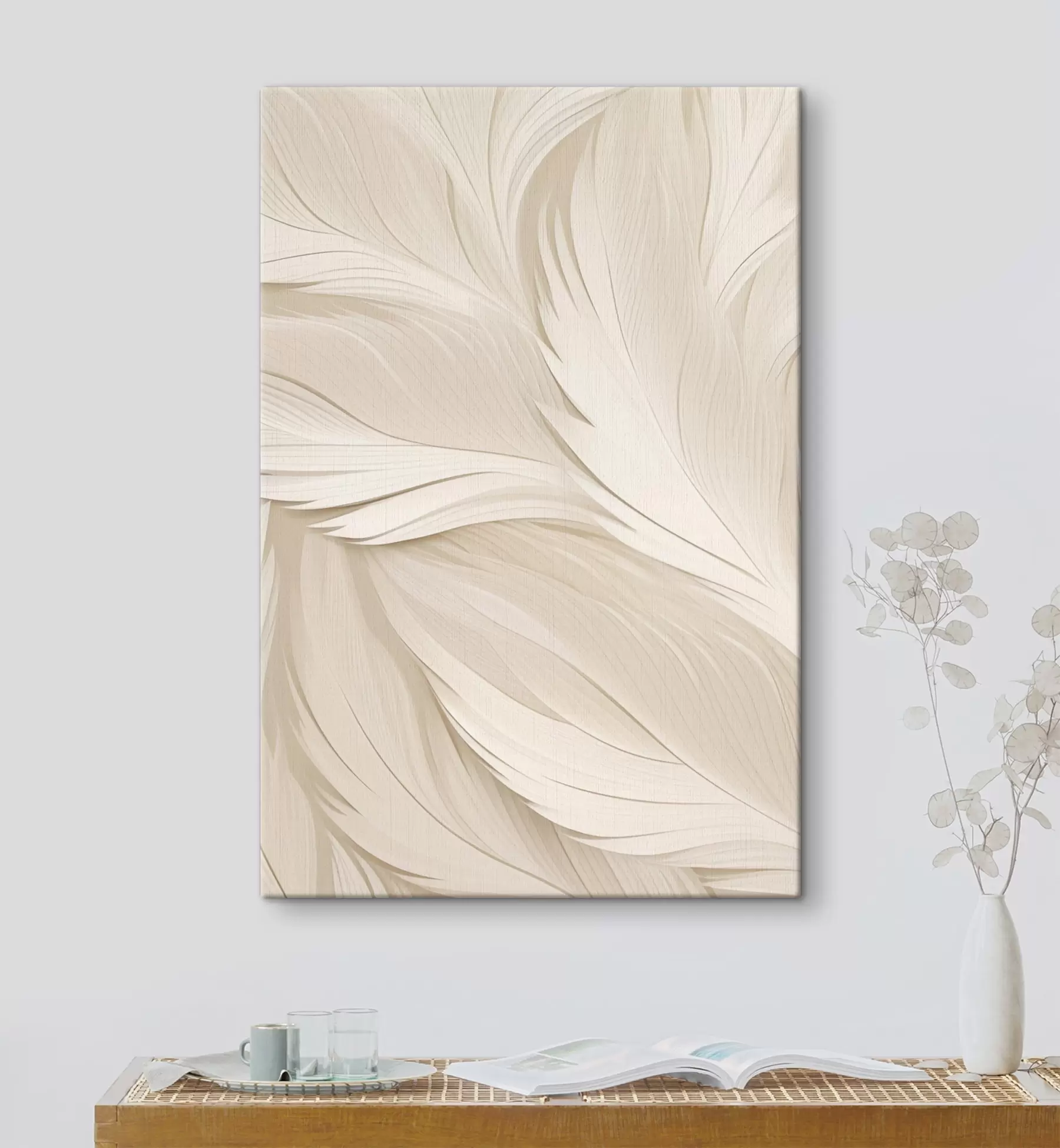 carta da parati Astrazione volumetrica – Linee beige nr. s49383