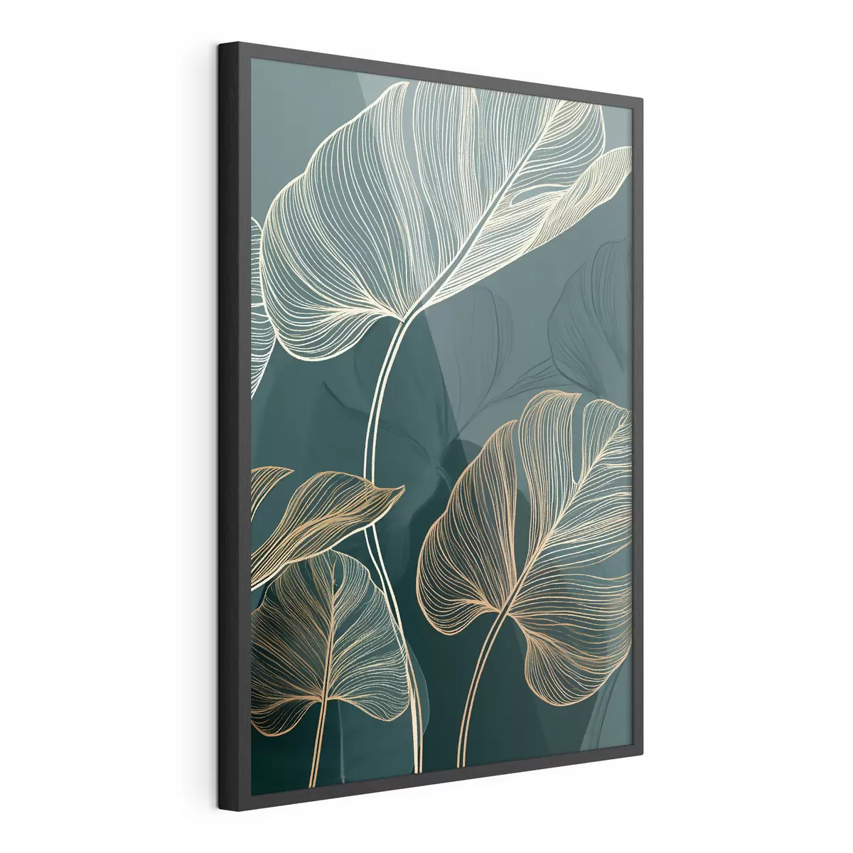 Poster Contorni di foglie tropicali f49372