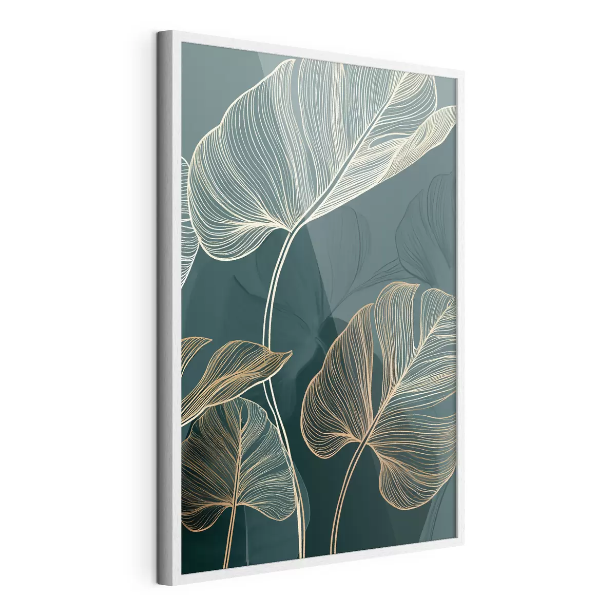 Poster Contorni di foglie tropicali f49372