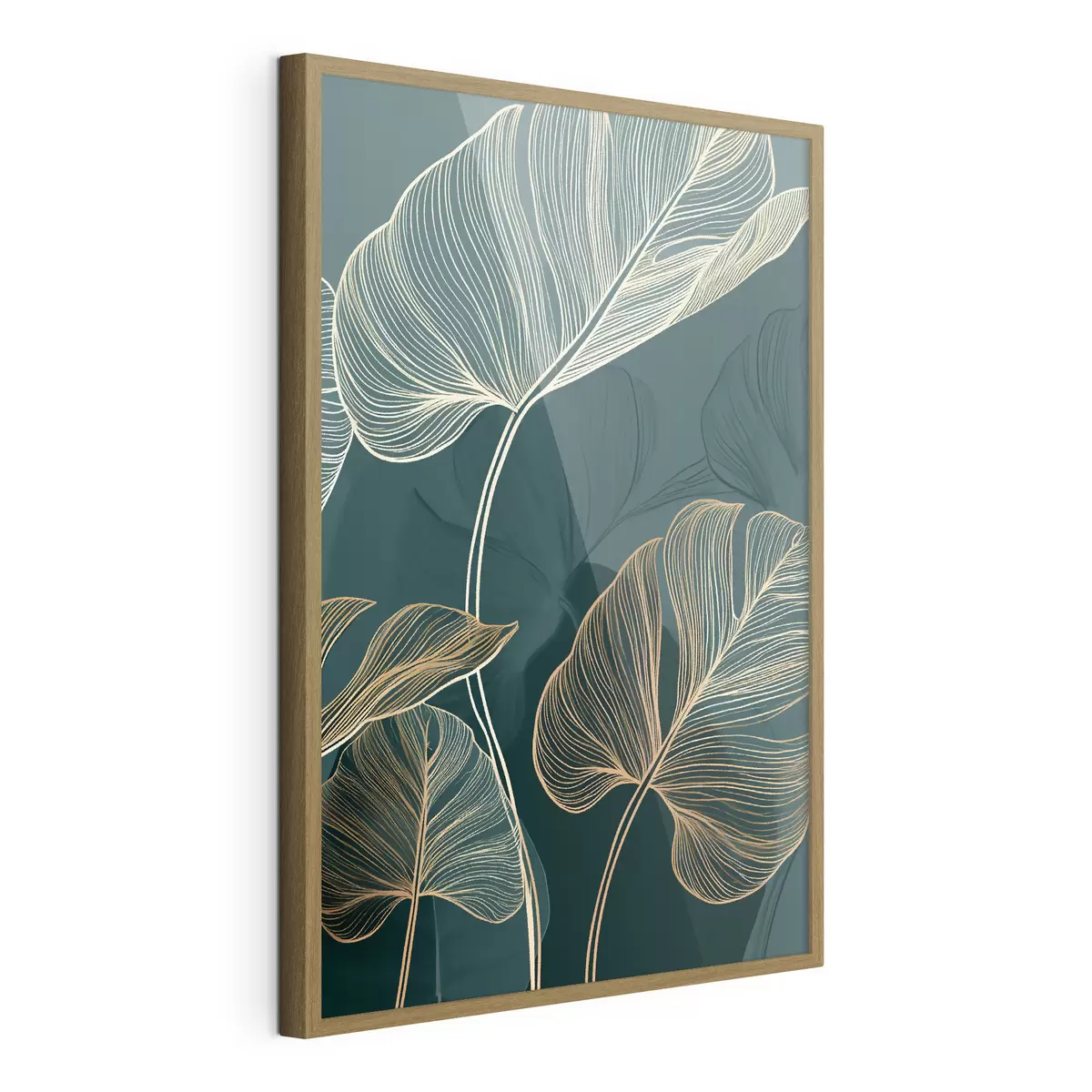 Poster Contorni di foglie tropicali f49372