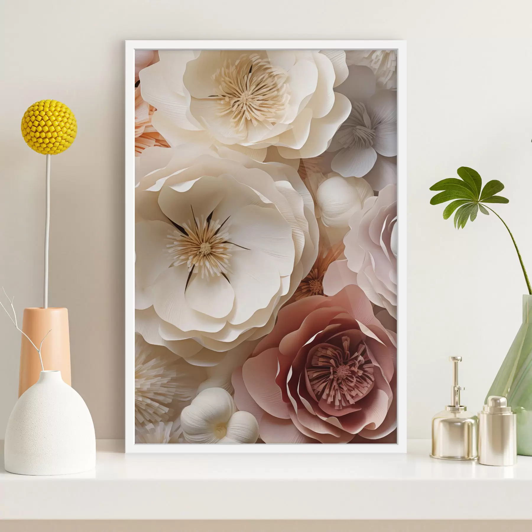 carta da parati Rose beige in stile contemporaneo nr. f49374