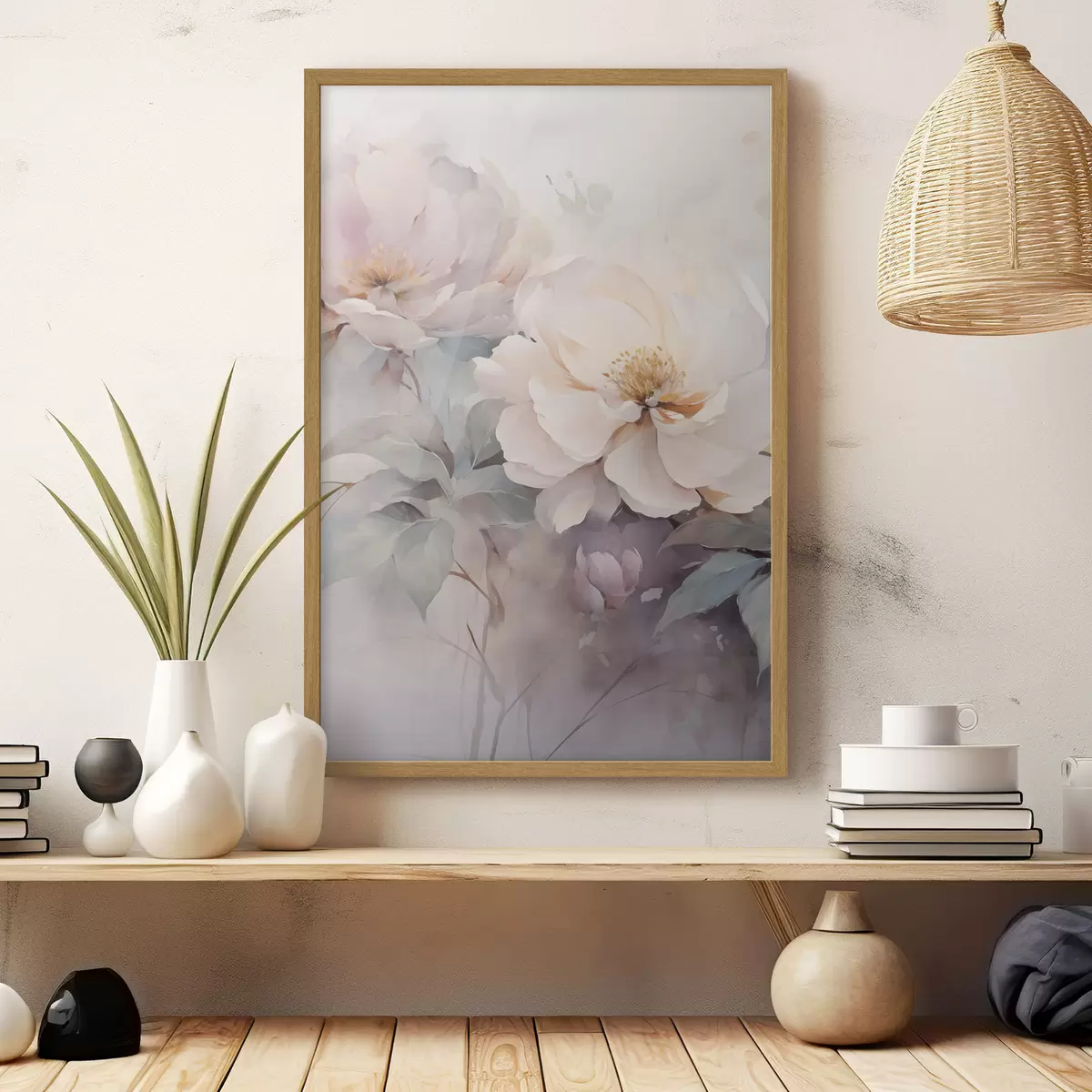 Poster Delicate peonie dai colori pastello f49375