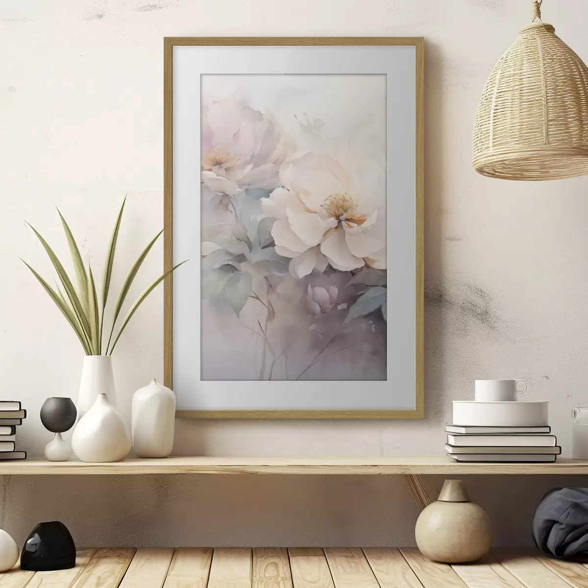 Poster Delicate peonie dai colori pastello f49375