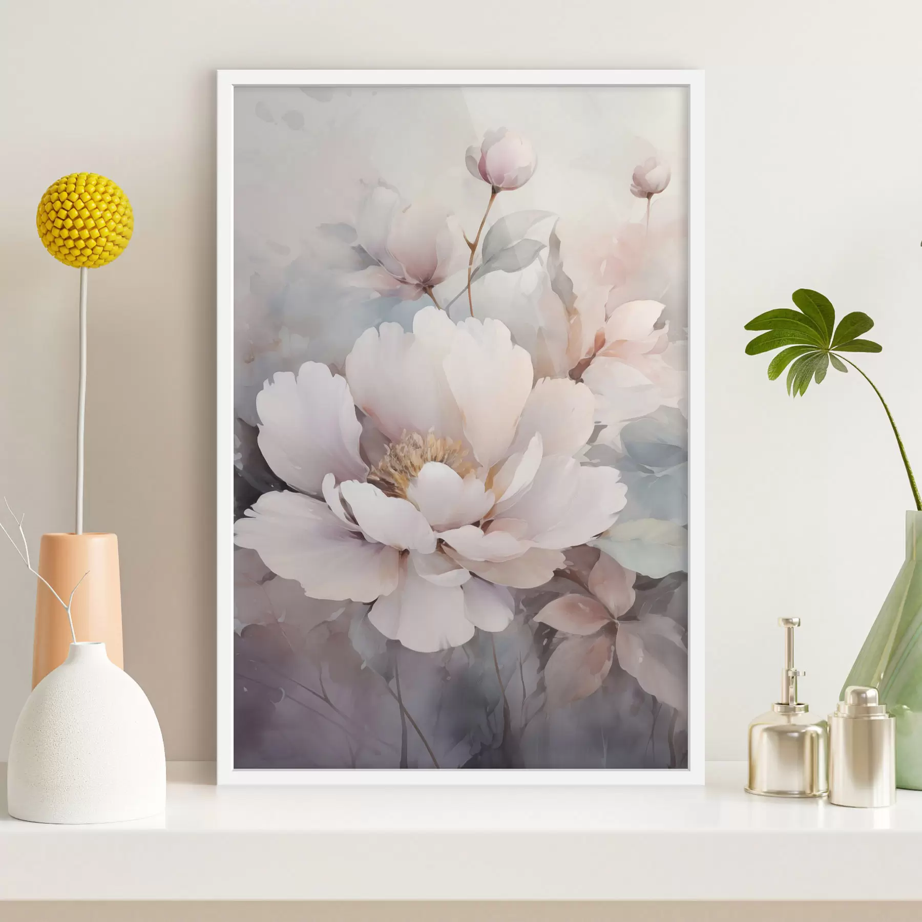 carta da parati Fiori ariosi dai toni chiari nr. f49376