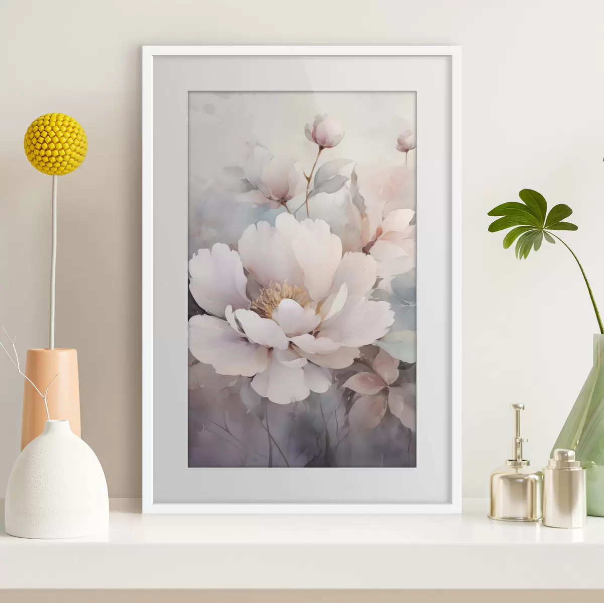 Poster Fiori ariosi dai toni chiari f49376