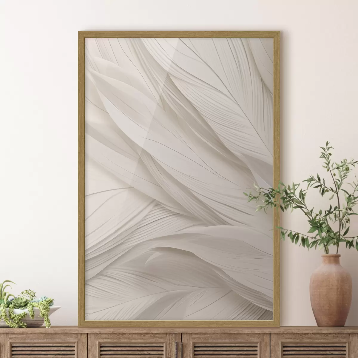 Poster Astrazione materica nelle tonalità del beige f49378