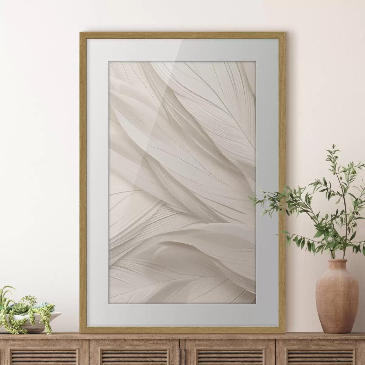 Poster Astrazione materica nelle tonalità del beige f49378