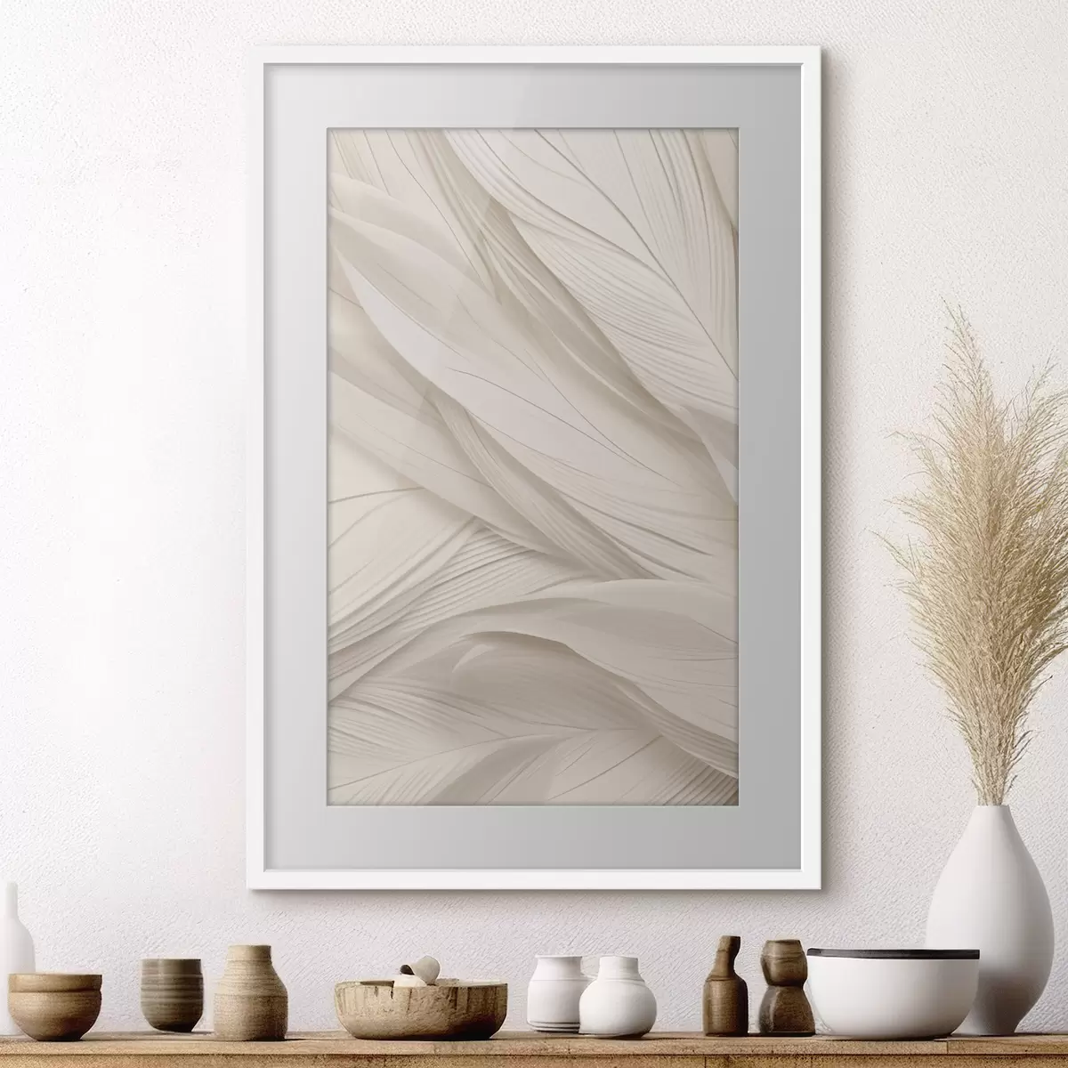 Poster Astrazione materica nelle tonalità del beige f49378