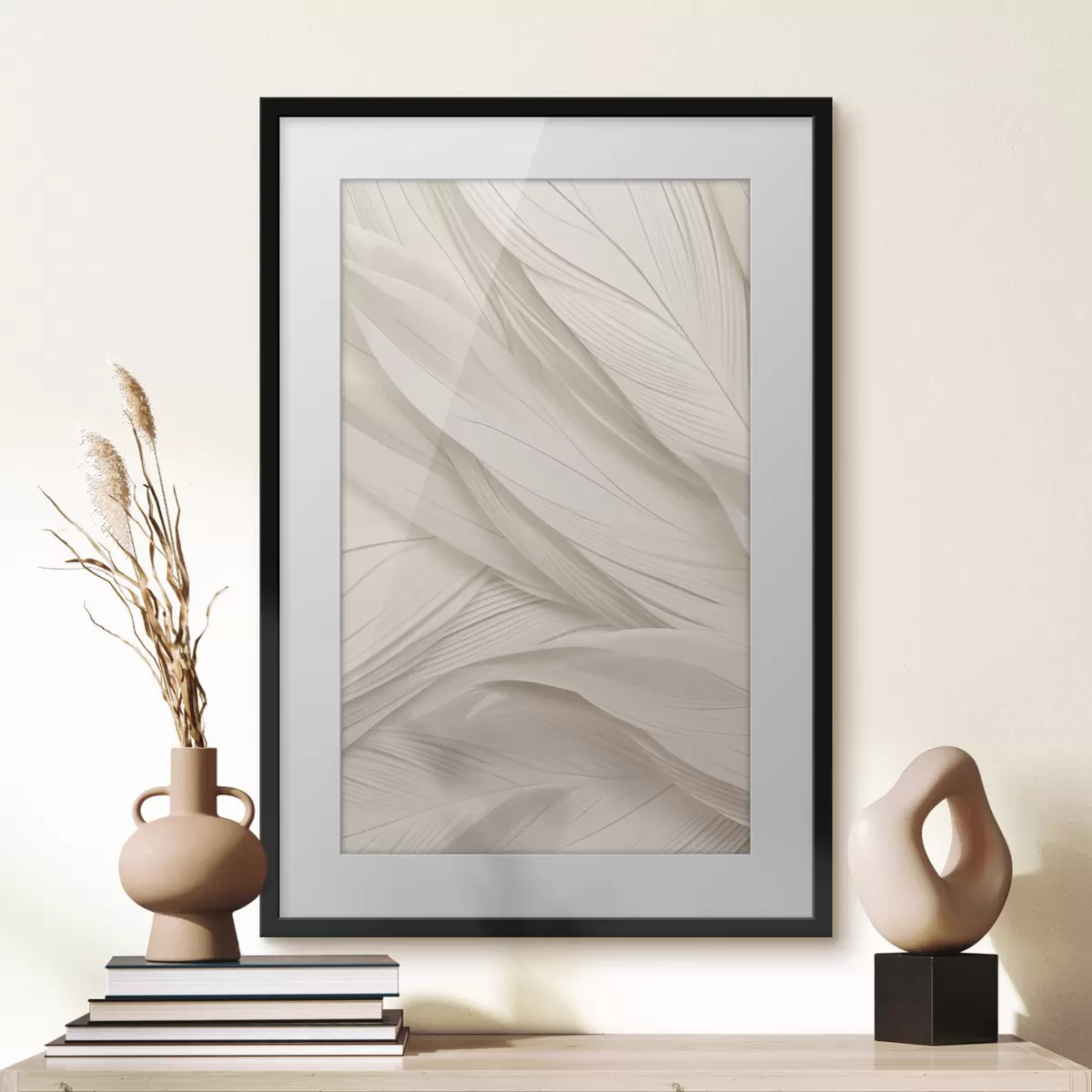 Poster Astrazione materica nelle tonalità del beige f49378