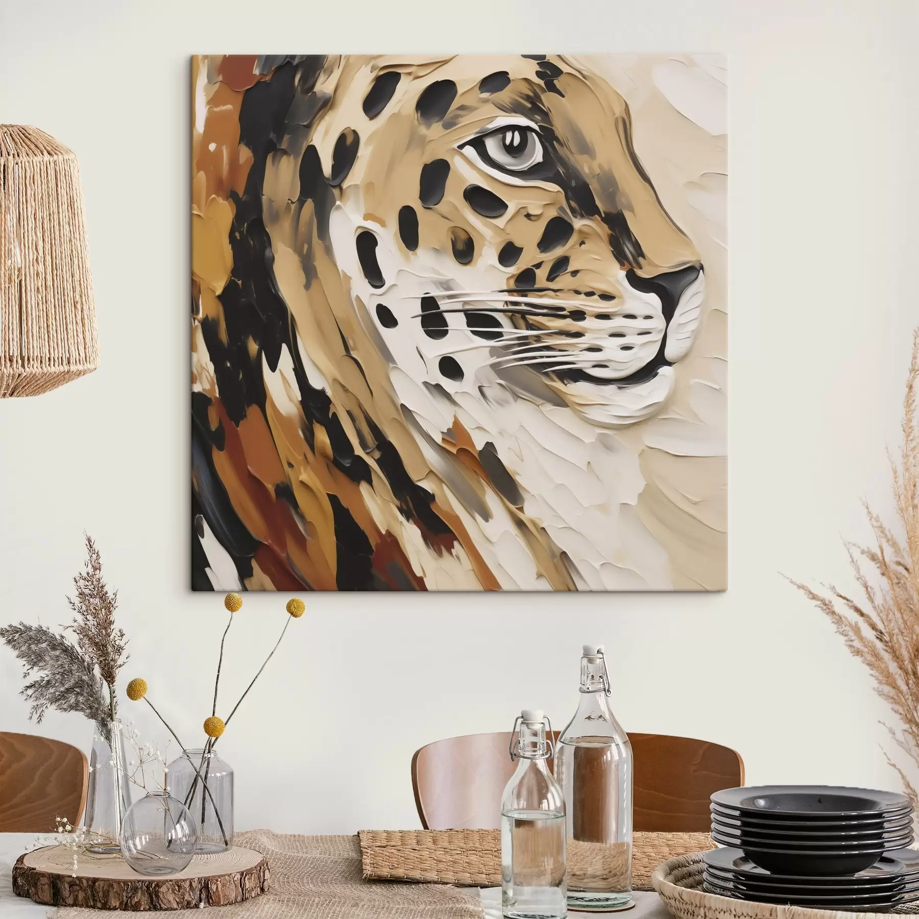 carta da parati Leopardo astratto, imitazione di un dipinto nr. s49751
