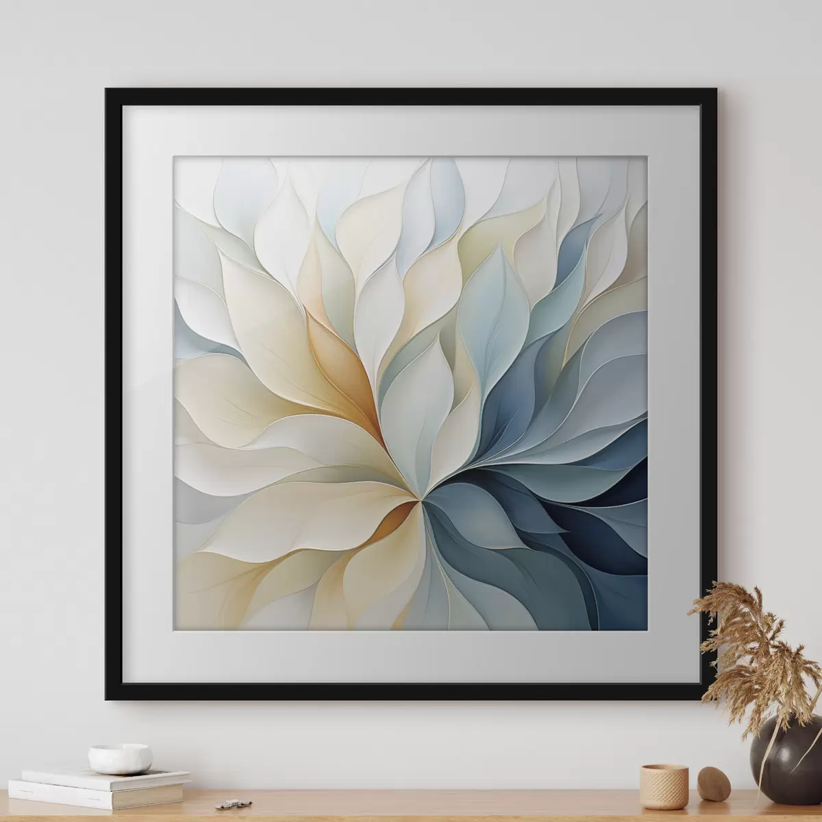 Poster Petali astratti, imitazione di un dipinto, illustrazione piatta f49746