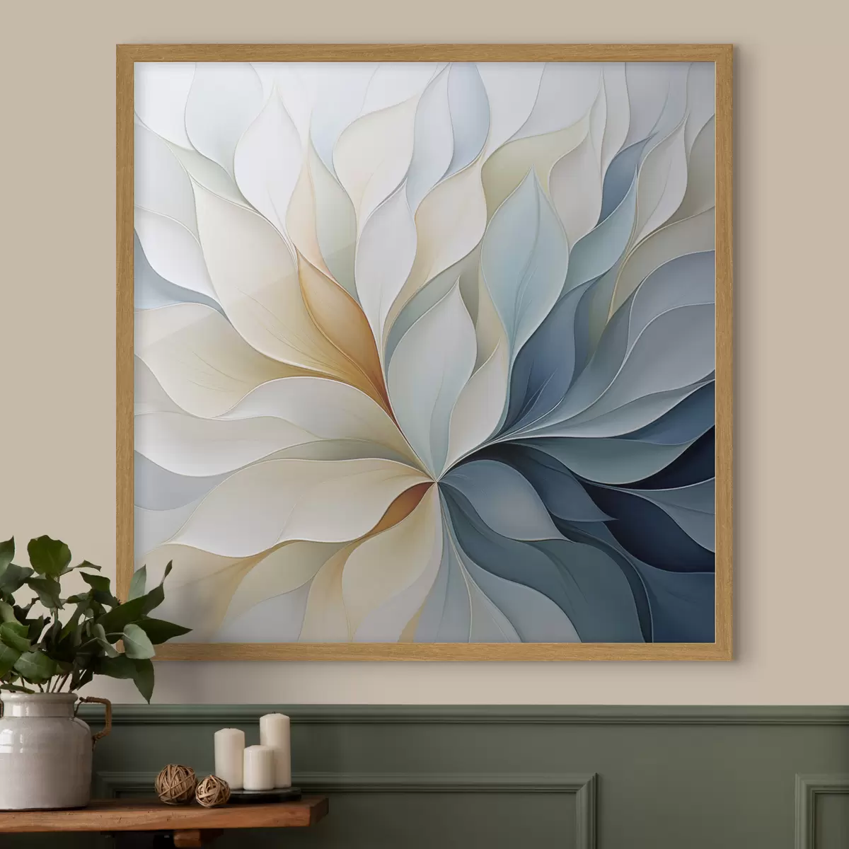 Poster Petali astratti, imitazione di un dipinto, illustrazione piatta f49746