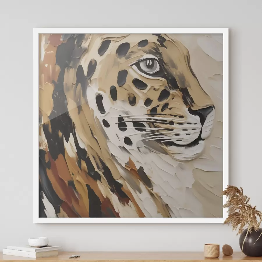 carta da parati Leopardo astratto, imitazione di un dipinto nr. f49751