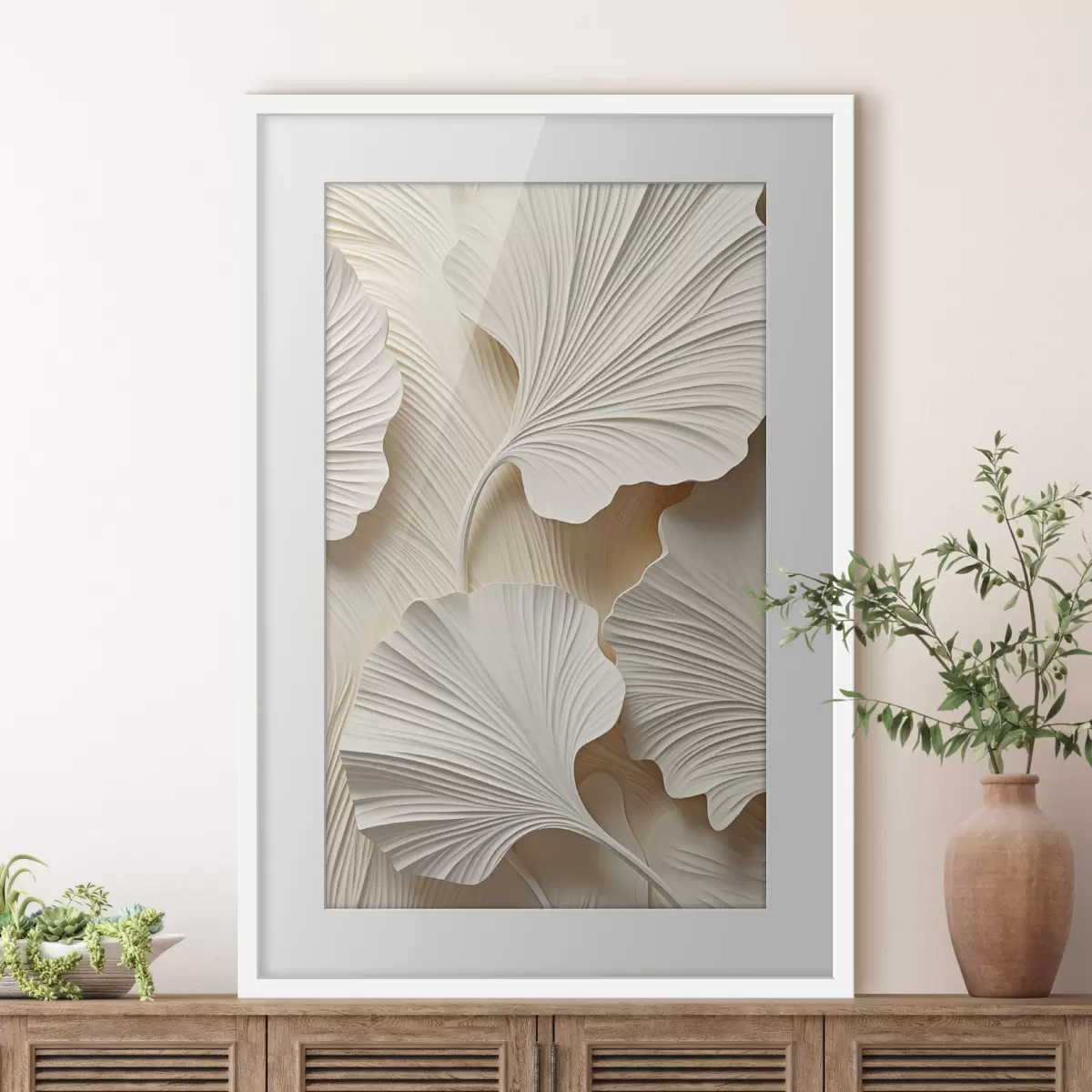 Poster Motivo floreale astratto, illustrazione in stile piatto f49754