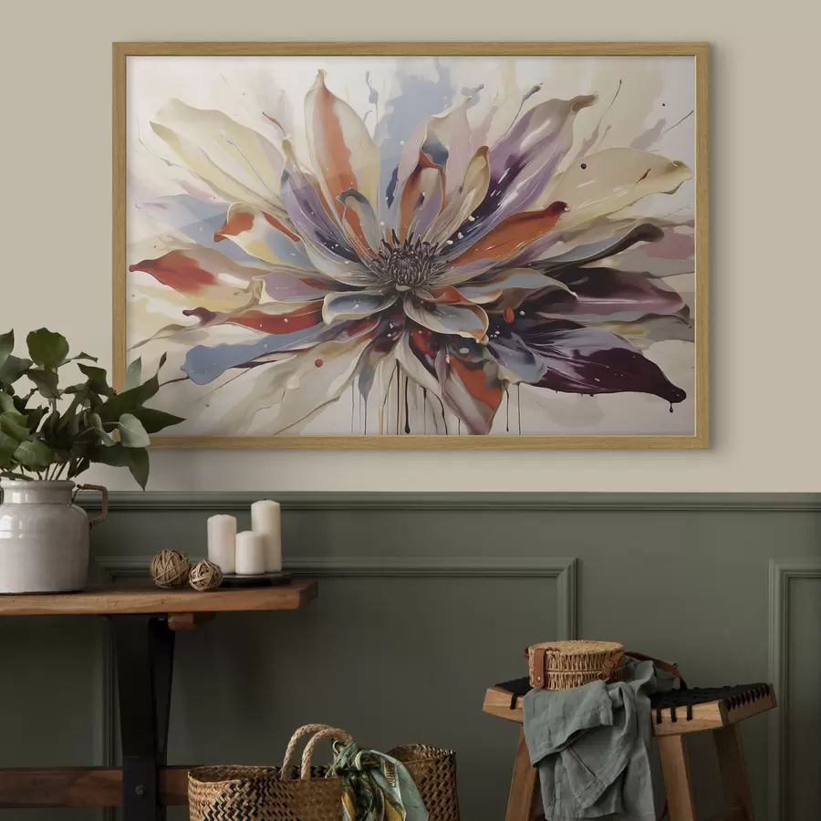 carta da parati Fiore astratto con petali dai colori vivaci nr. f49358