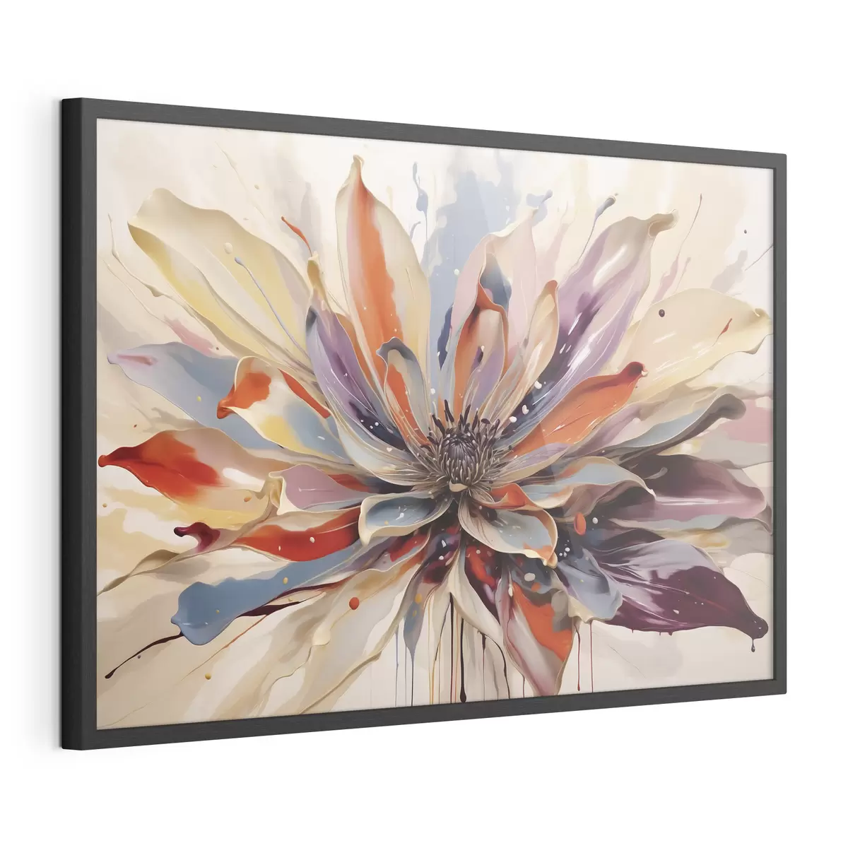 Poster Fiore astratto con petali dai colori vivaci f49358