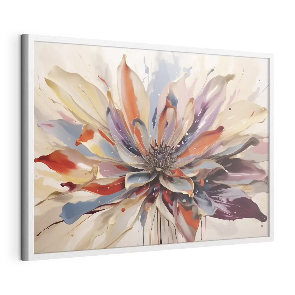 Poster Fiore astratto con petali dai colori vivaci f49358