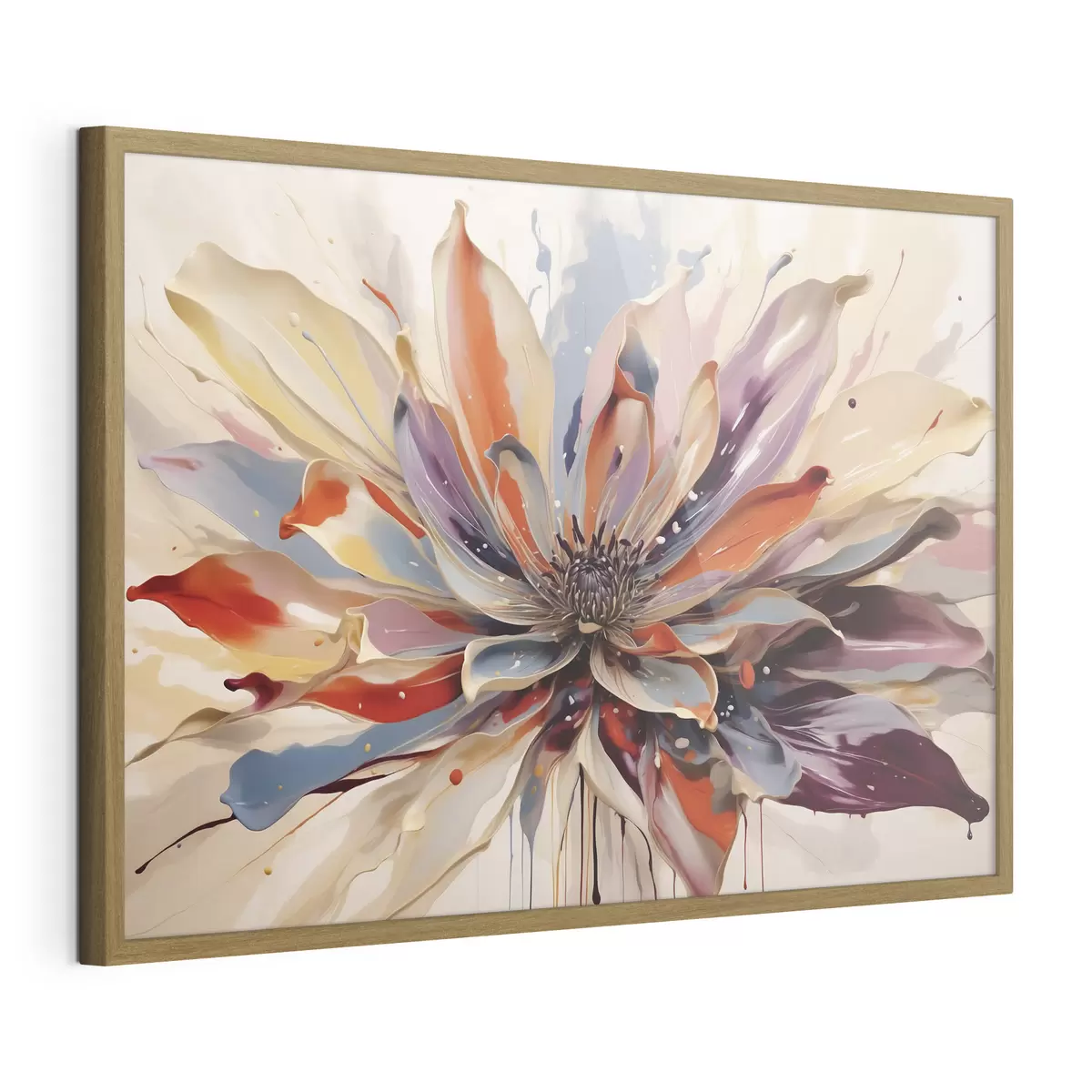 Poster Fiore astratto con petali dai colori vivaci f49358