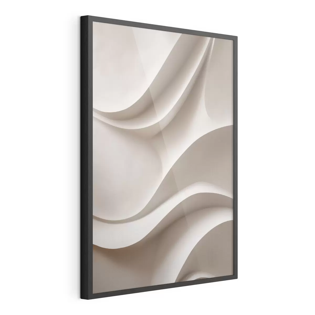 Poster Pieghe morbide e astratte nei toni del beige chiaro f49677