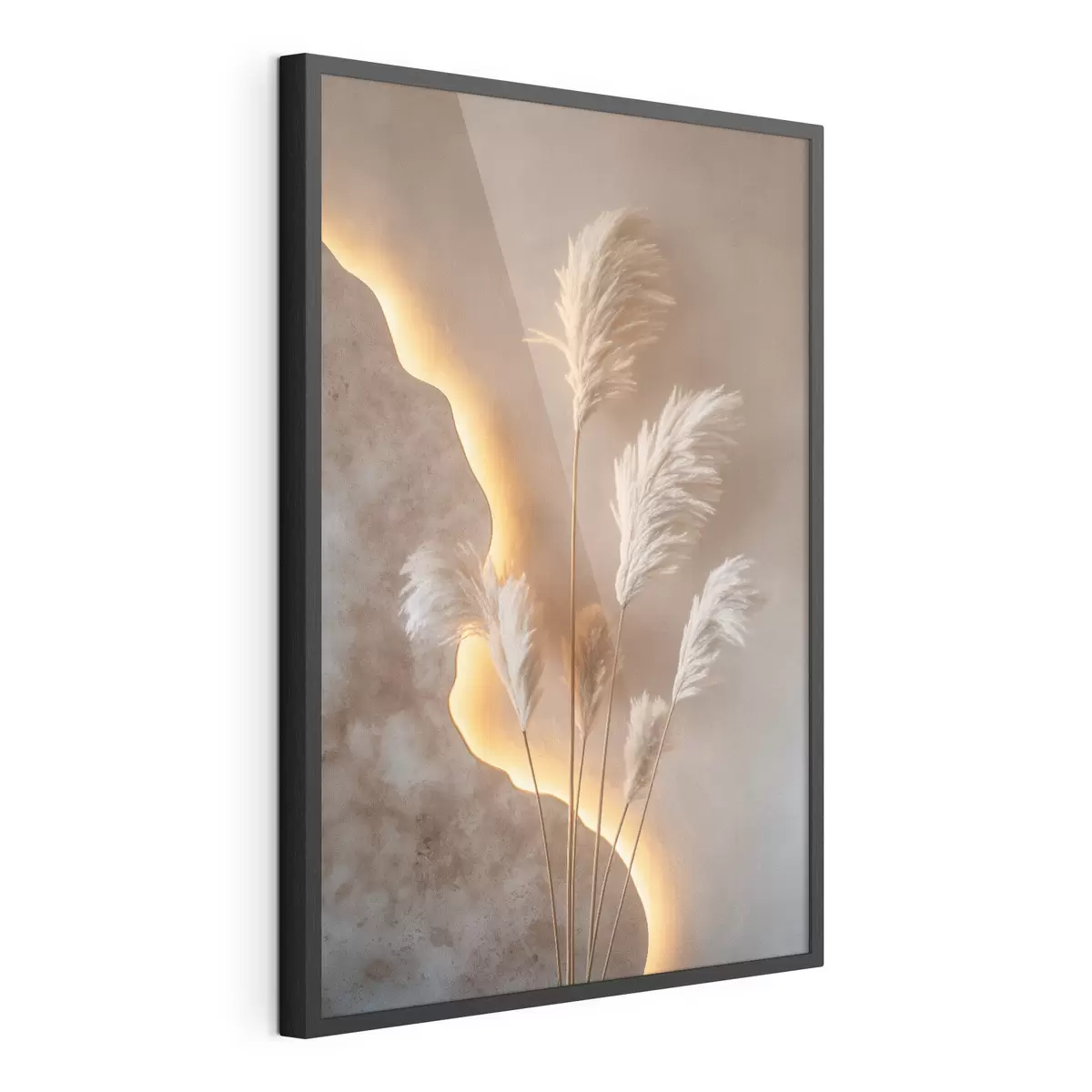 Poster Steli leggeri e vaporosi su uno sfondo caldo in controluce f49678