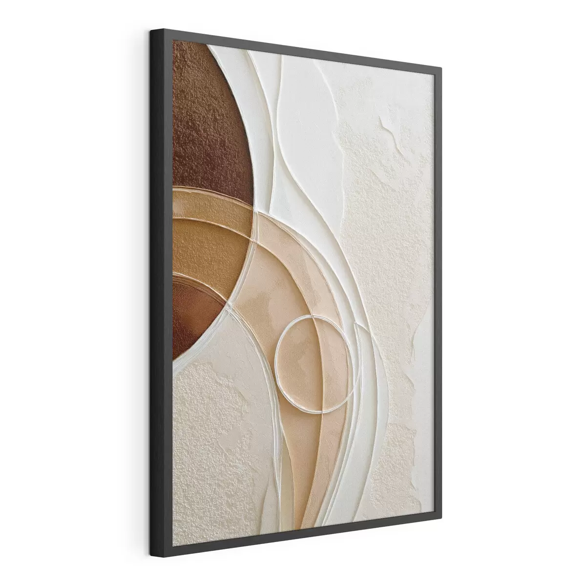 Poster Composizione astratta con archi e cerchi sinuosi f49679