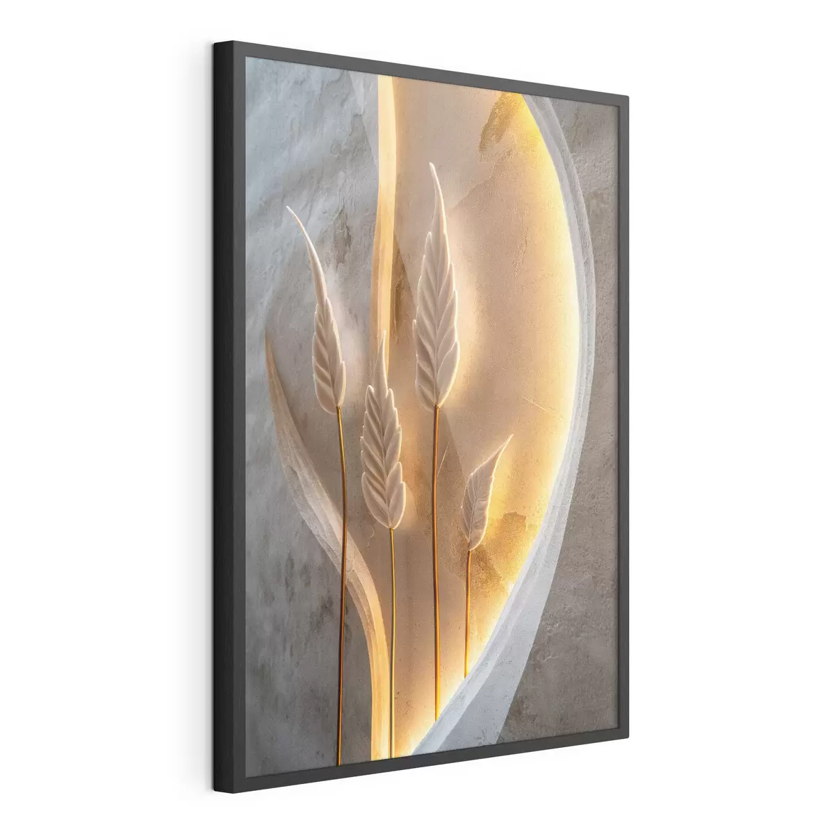 Poster Foglie decorative con una calda illuminazione posteriore f49681