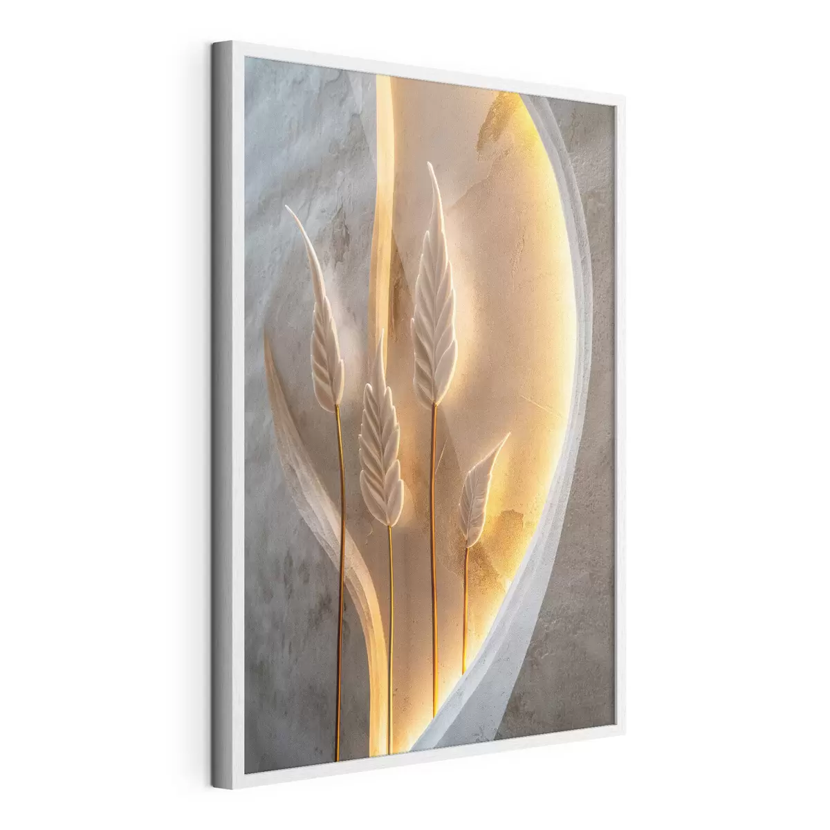 Poster Foglie decorative con una calda illuminazione posteriore f49681