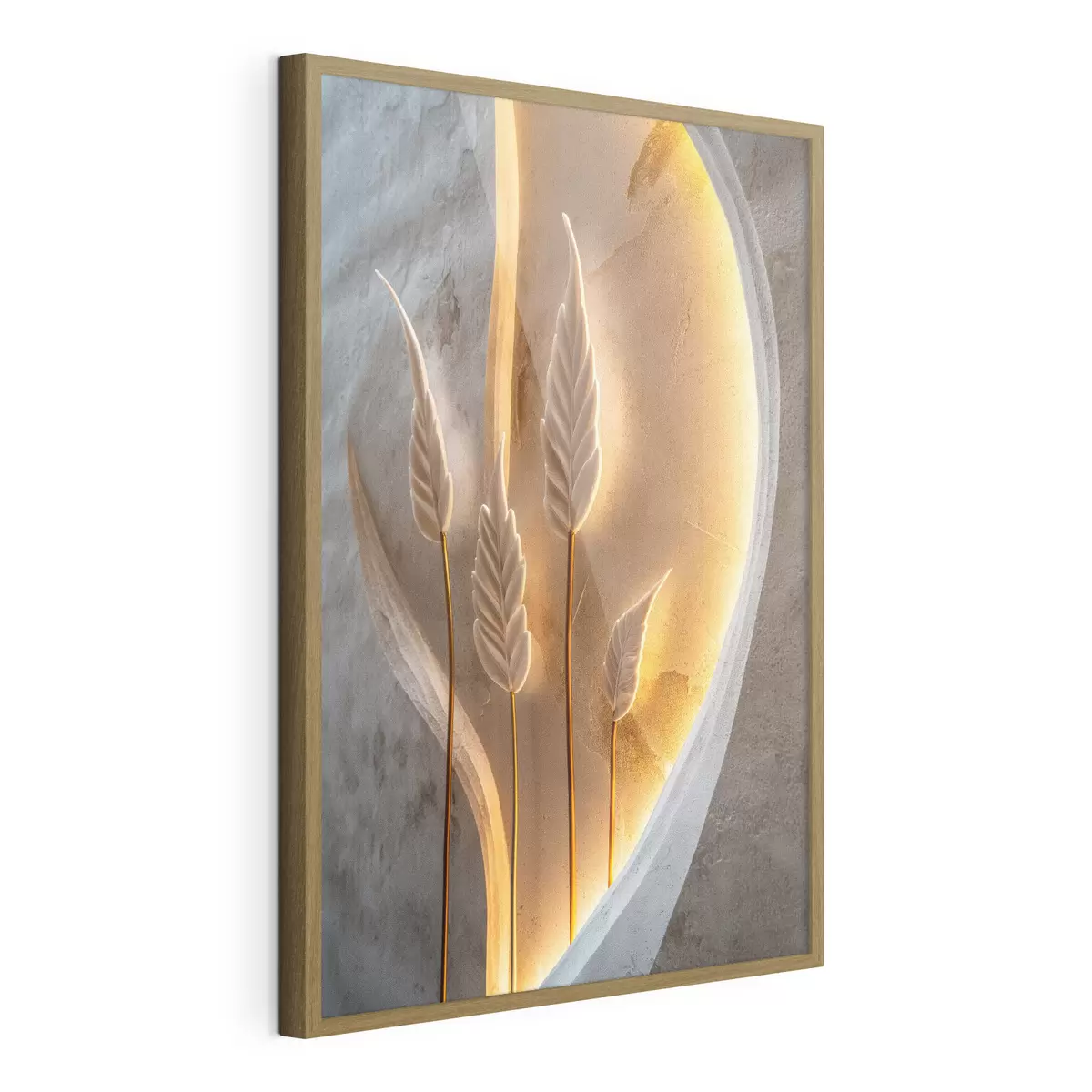 Poster Foglie decorative con una calda illuminazione posteriore f49681