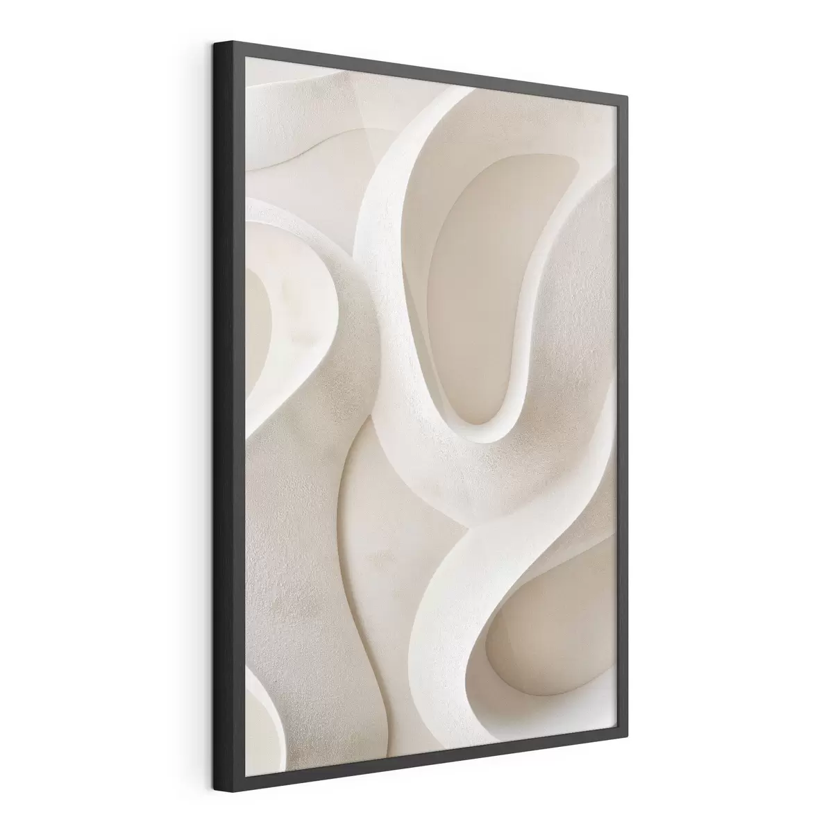 Poster Forme astratte e fluide nei toni del beige chiaro f49683