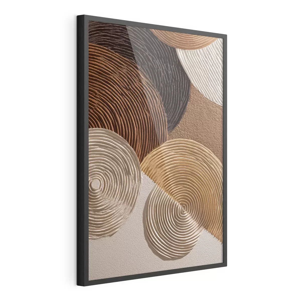 Poster Rilievo geometrico con cerchi concentrici f49684