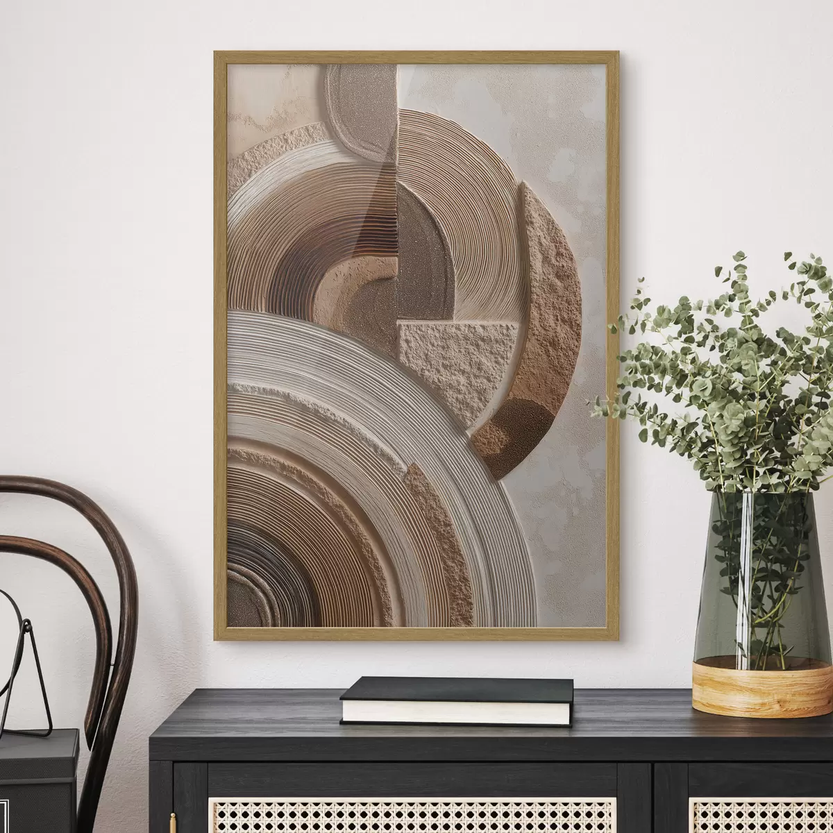 Poster Cerchi astratti con texture diverse f49685