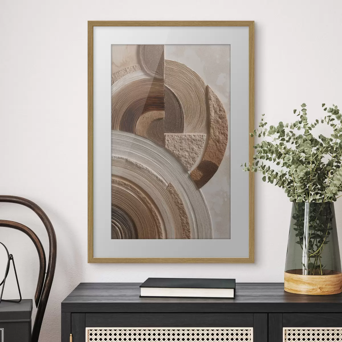 Poster Cerchi astratti con texture diverse f49685