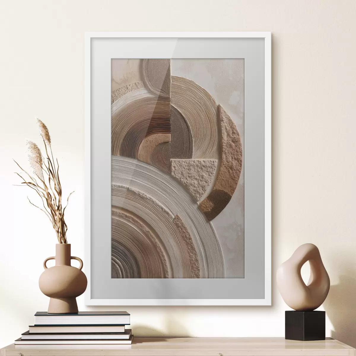 Poster Cerchi astratti con texture diverse f49685