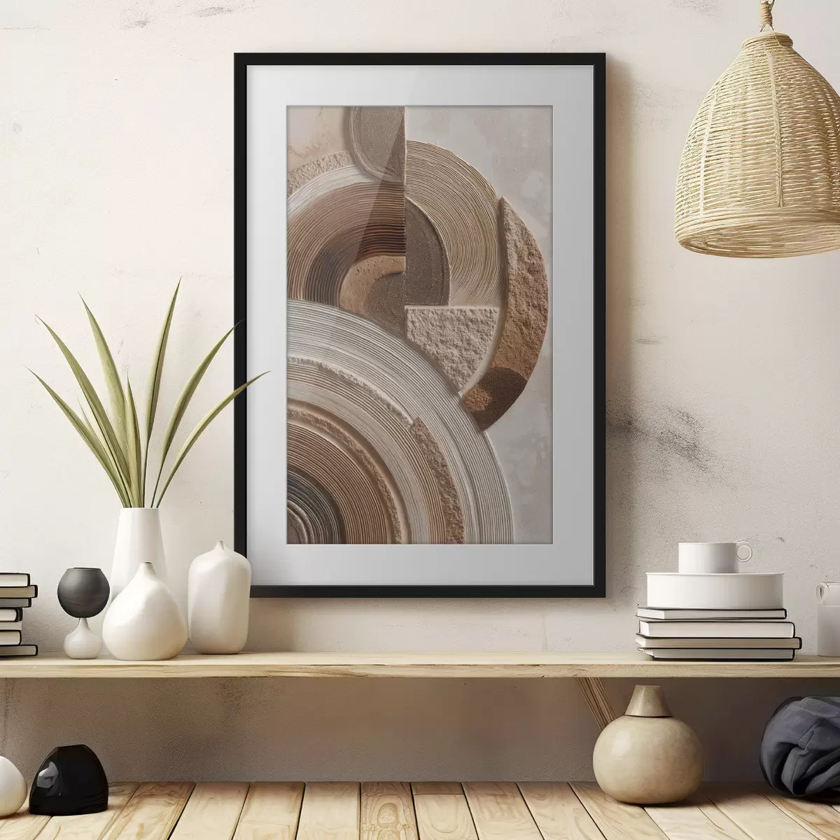 Poster Cerchi astratti con texture diverse f49685